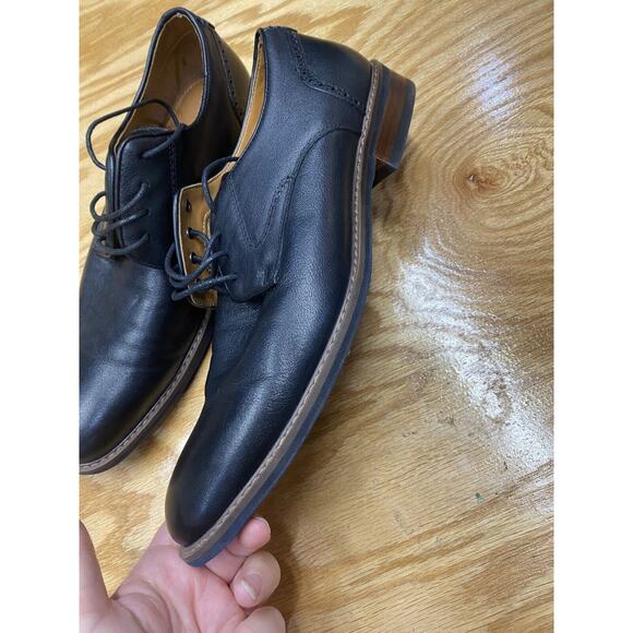 Steve Madden Oxford Men\'s 9 M Black Leather Lace Up Round Toe Dress Shoes S31 main image 5